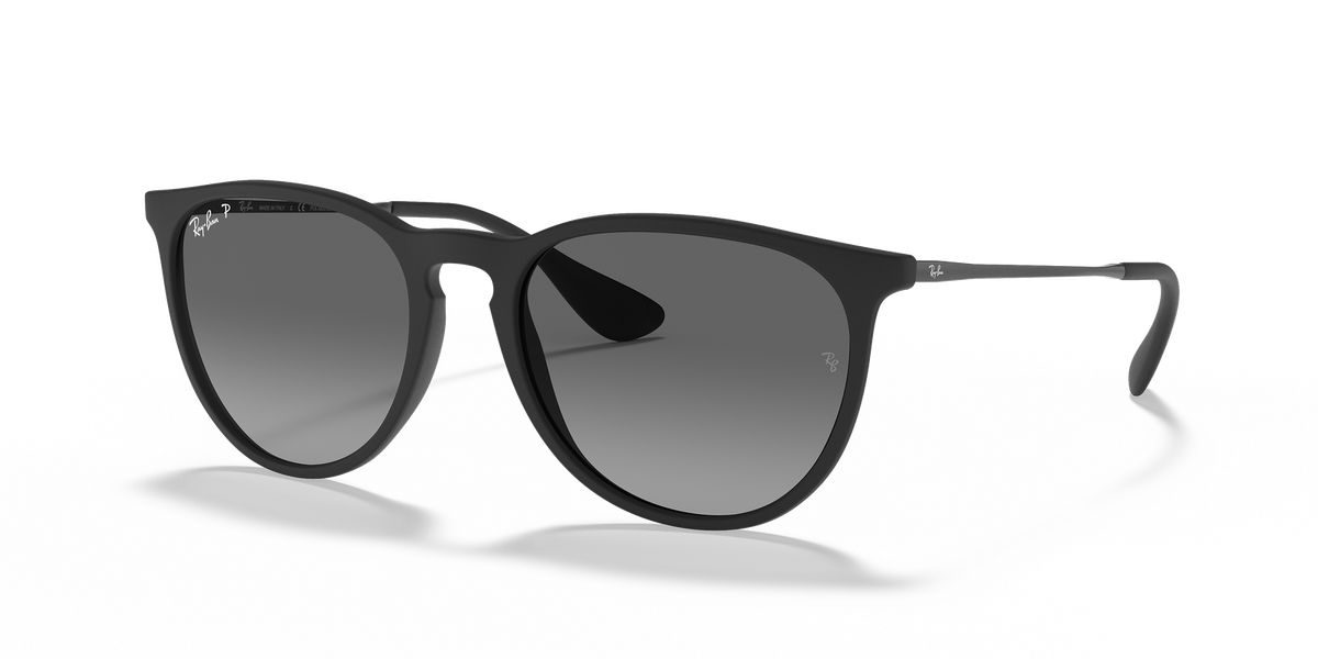 Ray-Ban Erika Black Rubber/Grey Gradient Grey Polarized 54 mm