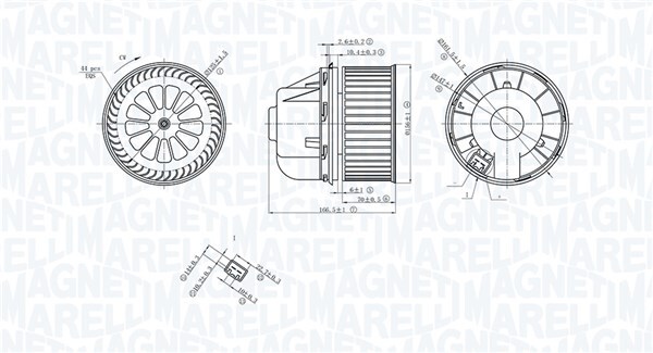 MAGNETI MARELLI 069412729010 Interior Blower for FORD