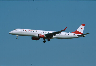 ZRH22  Original aircraft slide/Dia  Austrian Embraer OE-LWG