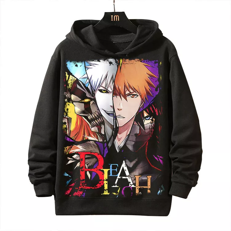 Bleach Hoodies - Anime Fashion Pullovers Unisex Harajuku Casual Long Sleeve  Hoodie