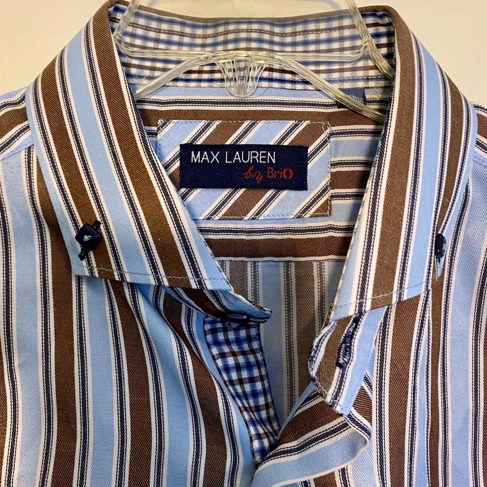 Max Lauren by Brio Camisa Abotonada XL, 17.5, 18 Foto 3 de 4