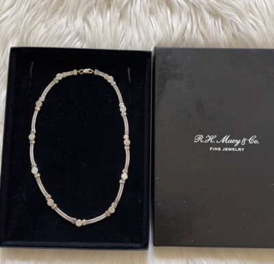 Macy Fine Jewelry 14K White Gold with Sterling Silver