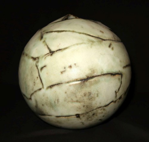 Art Pottery Decorative Garden Sphere or Ball Vase, 7" - Picture 3 of 3