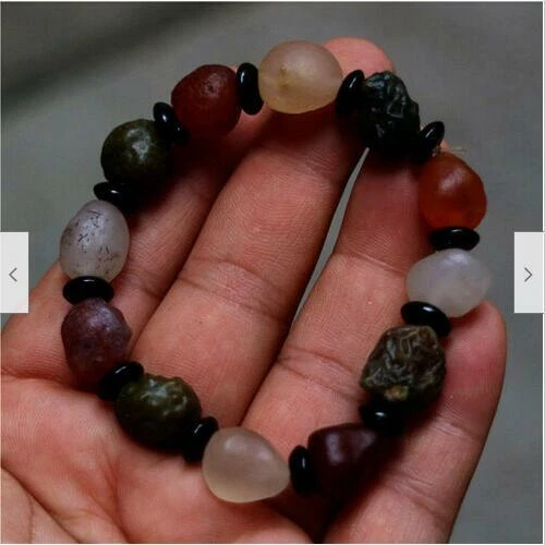 10x schönes natürliches China Wüste Gobi Achat Stein Gebetsarmband - Bild 4 von 5