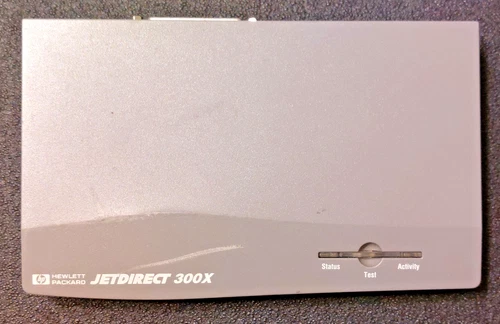 HP JetDirect 300X Parallel 10/100 J3263 External Print Server w/ Power Supply