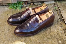 Crockett & Jones Shell Cordovan ‘Henley’ UK 8.5E Loafers Horween #8 Burgundy