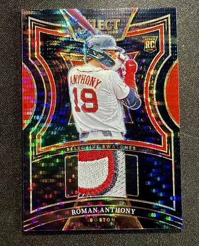 2025 Panini Select Roman Anthony Rookie Black Pulsar Logo Patch 1/1