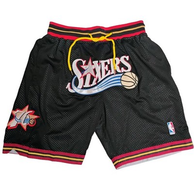 Philadelphia 76ers Men's Just Don Shorts Size L Black Sixers NBA