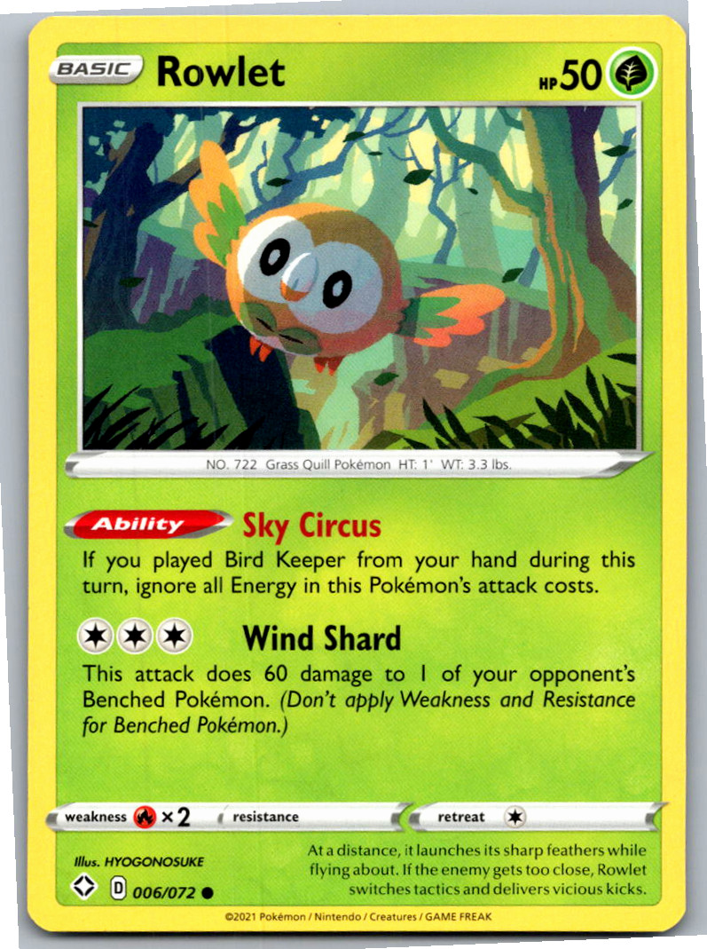 Rowlet Common Shining Fates 006/072 NM