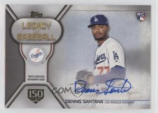 2019 Topps Legacy of Baseball Series 2 150th Anniversary Dennis Santana Auto 0r4