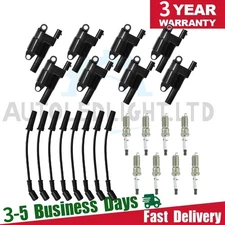 8Pack Ignition Coil+Spark Plug+Wire Set For Chevy Silverado 1500 GMC Tahoe UF742