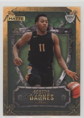 2022 Matte Draft Chase Green - Gold Frame / 4/7 Scottie Barnes #WW-36 Shield 3g8