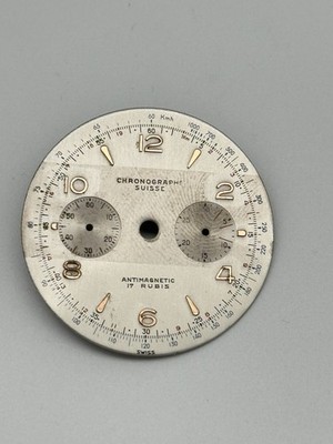 Vintage Chronograph Suisse Watch dial 33.7mm