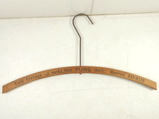 Vintage Wood Hanger J. Walsh Furs INC Montreal Canada Rare