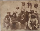 1901 Adam Clark Vroman Original Hopi Zia Pueblo Men of Sichimovi Gelatin Photo