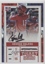 2017 Contenders Draft Picks Cracked Ice Ticket 9/23 George Valera #4 Auto 00jz