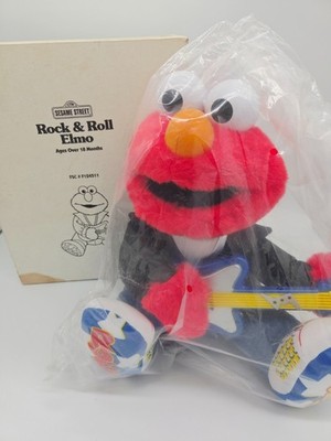Vtg Sesame Street Rock & Roll Elmo Sings & Plays Tyco 1997 New w/Box Works Video