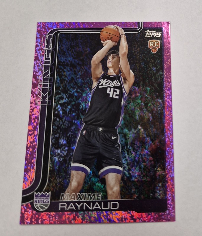 2025-26 Topps Pink Rookie Maxime Raynaud Sacramento Kings #243 Basketball