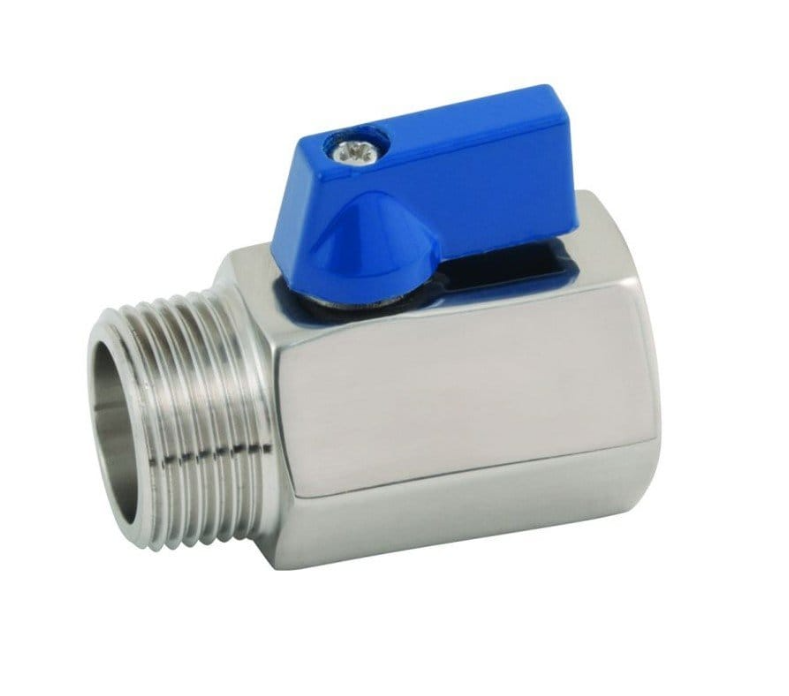 1/4"" BSP Male Female Mini Ball Valve Nickel Plated Brass For compressed Air