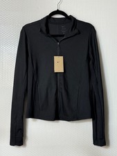 Nike Women's One Rib Dri-FIT Full-Zip Mid Layer Jacket Black Medium HJ5398-010