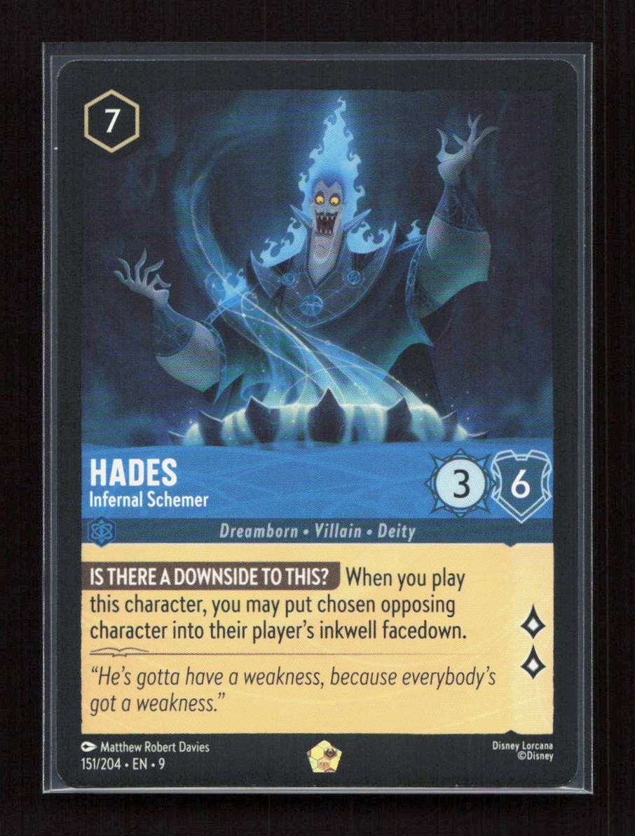 Hades - Infernal Schemer Cold Foil 151/204 Fabled Legendary NM