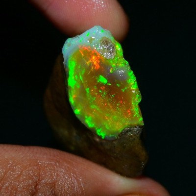 Ethiopian Oil Opal Specimen  40.85 cts Natural Rough Gemstone - Fire Opal Roug