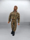 Gi Joe Figure Vintag 12" Flocked Brown Hair, Beard & Scar Blue Eyes Marked 1964