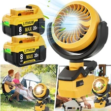 Wireless Cordless Fan For Dewalt 20V Li-Ion Battery DCB204 Jobsite Fan Portable
