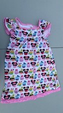 Disney Store Girls Minnie Mickey Donald Daisy Cupcake Nightgown Size 5/6