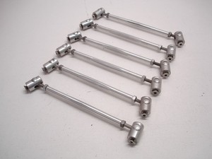 6 NASCAR ALUMINUM REAR SPOILER MOUNTS BRACES ADJUSTERS RACE CITY MACHINE #445