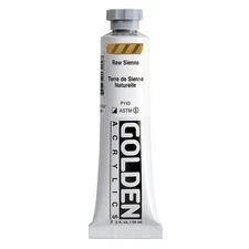 Heavy Body Acrylics by GOLDEN, Raw Sienna, 2 fl. oz. Tube, Professional Acryl...