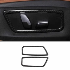 ABS Carbon Fiber Seat Button Handle Frame Cover Trim For BMW 5 Series 2018-2022