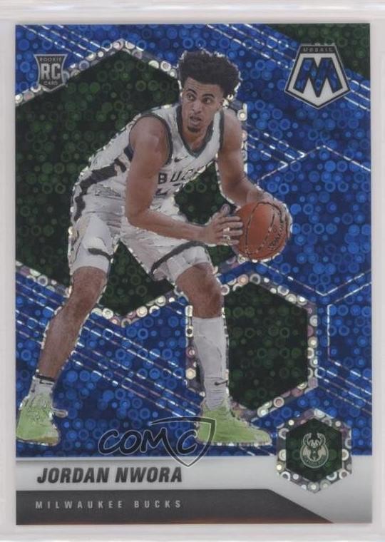 2020 Panini Mosaic Fast Break Blue Prizm 32/85 Jordan Nwora #219 Rookie RC i5f