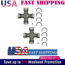 2Pc Premium Driveshaft Universal Joint Front Rear Moog 534G NEW