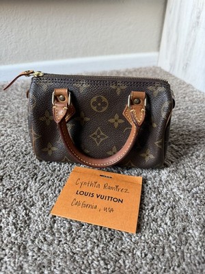 Authentic LOUIS VUITTON Monogram Mini Speedy HandBag M41534 LV TH1904