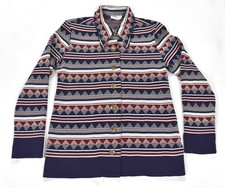 ZIO Designed By YoungJA Geometric Jacket Shirt Sweater Size Small red white blue