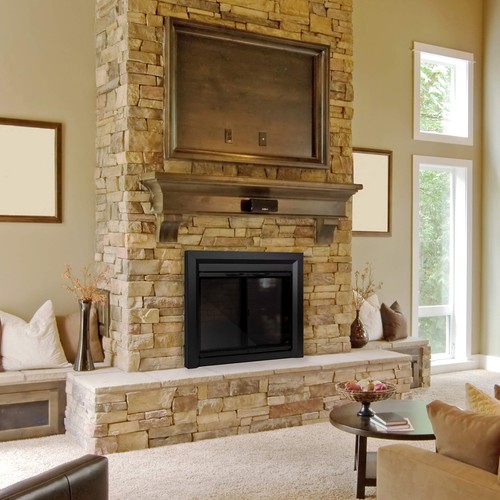 Carlisle Fireplace Glass Door, Medium (CL-3001), Black - Picture 9 of 10