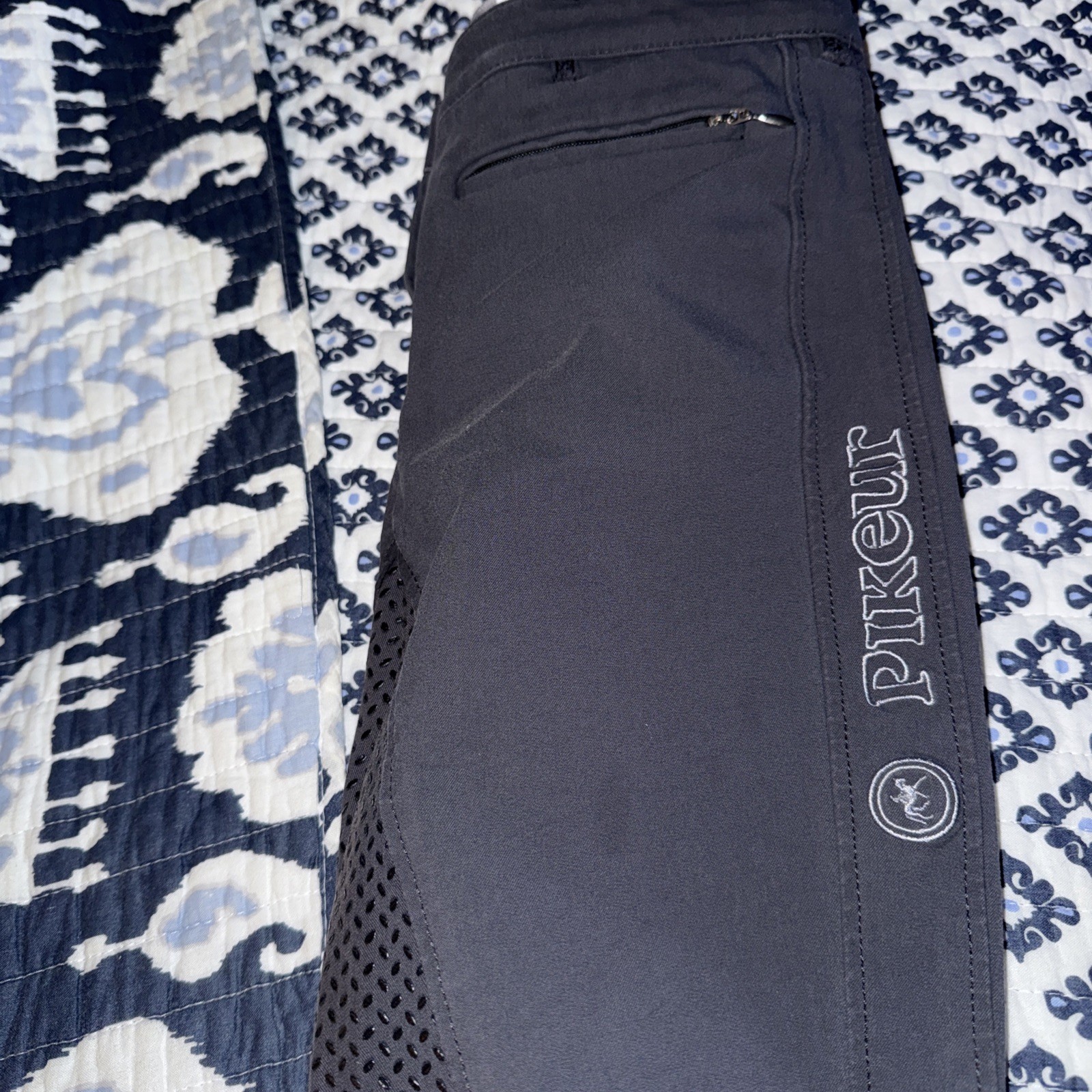 Pikeur Lucinda Ladies Full Seat Grip Breeches Dark Shadow Grey EU 38 US 26 