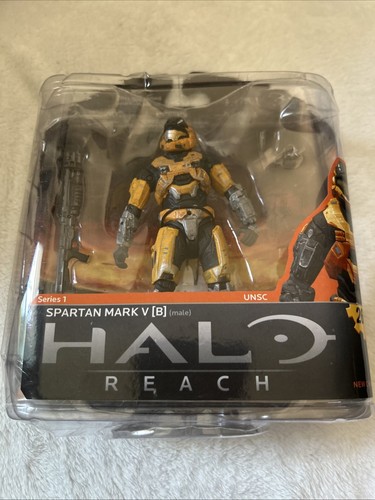 Halo Reach Spartan Mark V B Male Series 1 5" Action Figure New Sealed Dmg Box