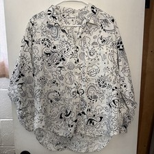 POGF Esprit Sport Sz M High Low Button Down Shirt OG Vintage VTG