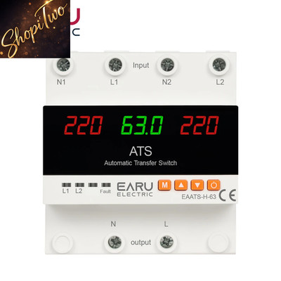 63A 100A 220V ATS Einstellbare Über Unter Spannung Strom Schutz Dual Power Conve