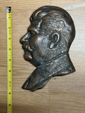 Soviet Vintage Joseph Stalin Bas-Relief Bronze Plaque 1950's USSR Communism WW2