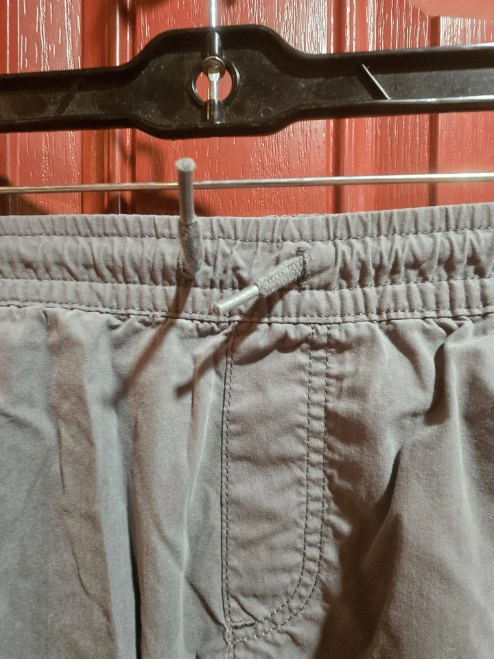 Urban Pipeline Niños Gris Talla 10-12 Cintura Elástica Con Corbatas Bolsillos Carga Foto 3 de 4