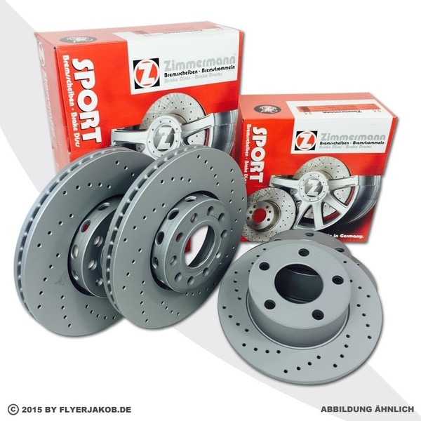 Zimmermann Sport Bremsscheiben FüR VW Cc Passat Vorne + Hinten-image