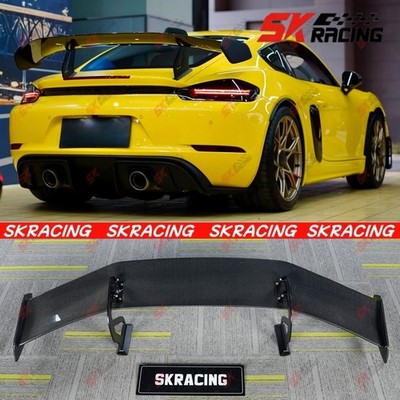 Dry Carbon Fiber GT4 RS Style Rear Spoiler Wing Fits Porsche 718 981 982 Cayman