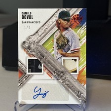2022 Panini Diamond Kings DK Material Sig Camilo Doval #DMS-CD Laundry Tag 1/7
