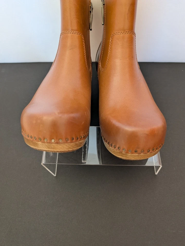 Botas Chelsea DANSKO Shayna Tacón En Equipaje Cuero Pulido Nuevas Talla 38 Foto 4 de 4