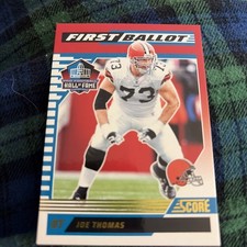 2025 Score #6 JOE THOMAS FIRST BALLOT HALL OF FAME 'GOLD' INSERT CARD! BROWNS