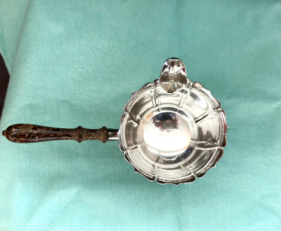 LUNT OLLA CALENTADOR BRANDY PLATA ESTERLINA Reproducción "Dublín 1720" por Lunt c1940s Foto 3 de 4