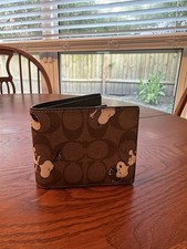 Coach x Peanuts Wallet Signature Canvas with Snoopy Print
